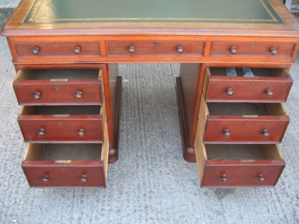 Unusual Victorian mahogany  desk View IX