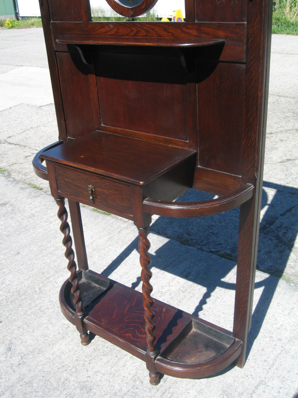 Oak hall stand hat coat  rack View II