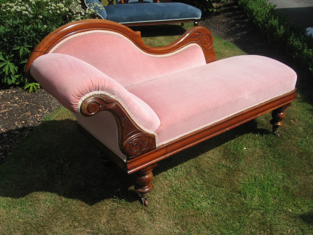 Victorian mahogany  sofa couch chaise longue View VI