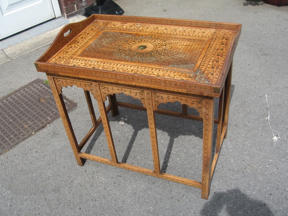 Indian  teak folding  table and tray