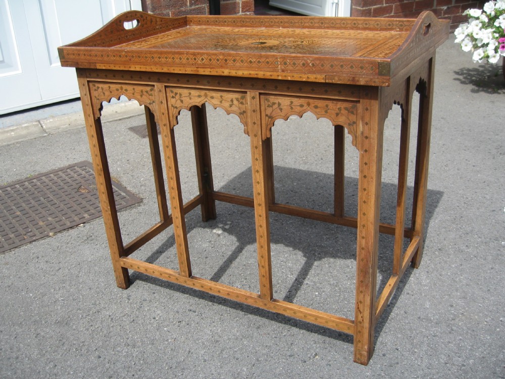 Indian  teak folding  table and tray View IX