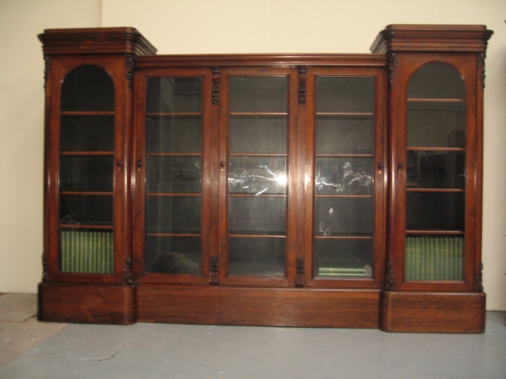 Large 19th century  Rosewood  five door bookcase