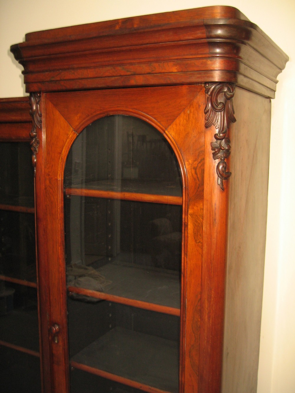 Large 19th century  Rosewood  five door bookcase View II