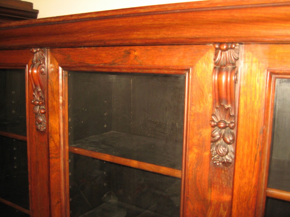 Large 19th century  Rosewood  five door bookcase View VI