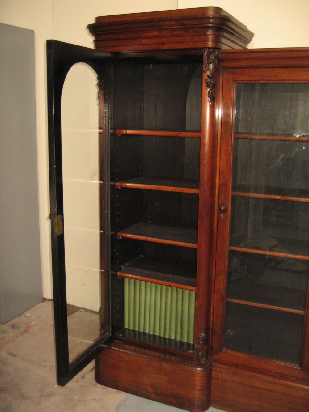 Large 19th century  Rosewood  five door bookcase View VII