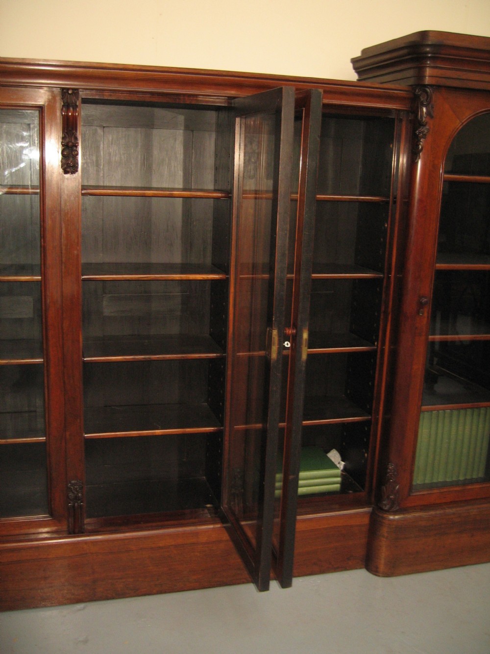 Large 19th century  Rosewood  five door bookcase View XI