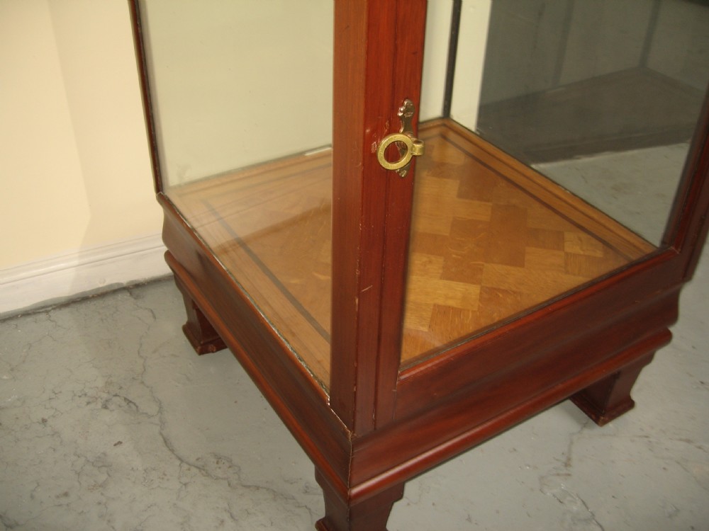 Tall mahogany shop display cabinet View IV