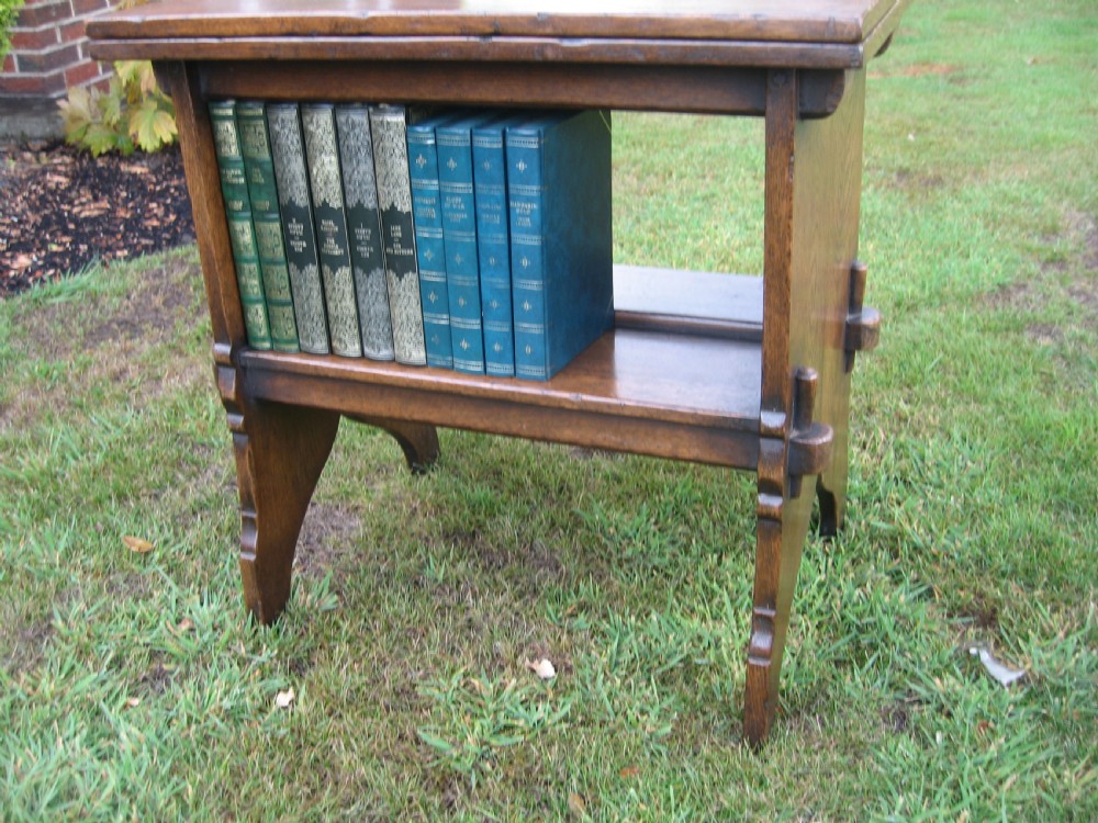 Oak  folding top coffee table 