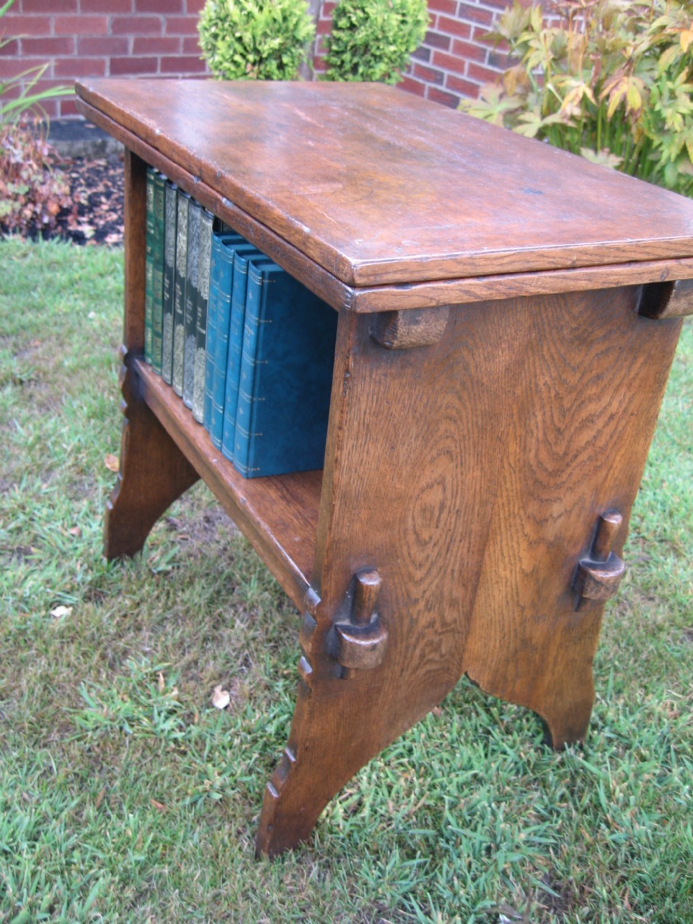 Oak  folding top coffee table  View II