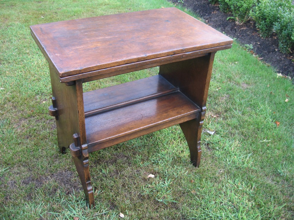 Oak  folding top coffee table  View IV