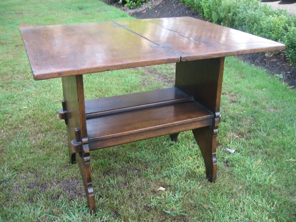 Oak  folding top coffee table  View VIII