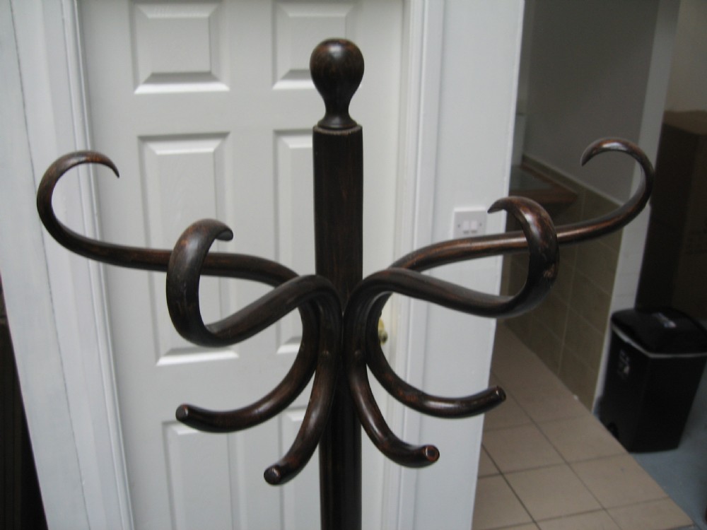 Half round bent wood hat and coat stand View VI