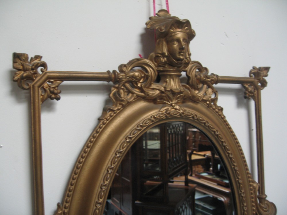 19th century  cast iron wall mirror View II