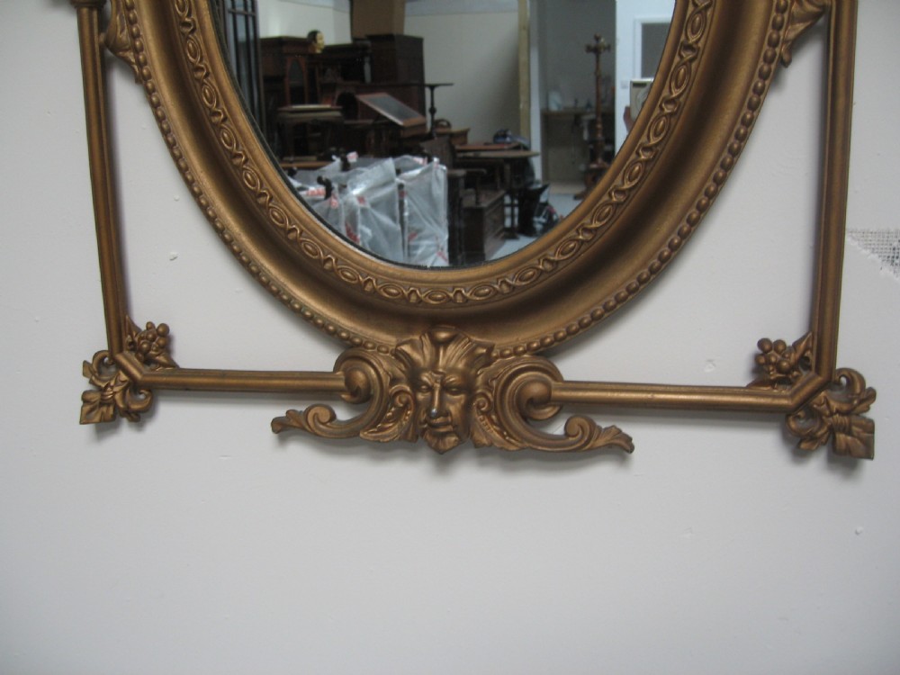 19th century  cast iron wall mirror View III