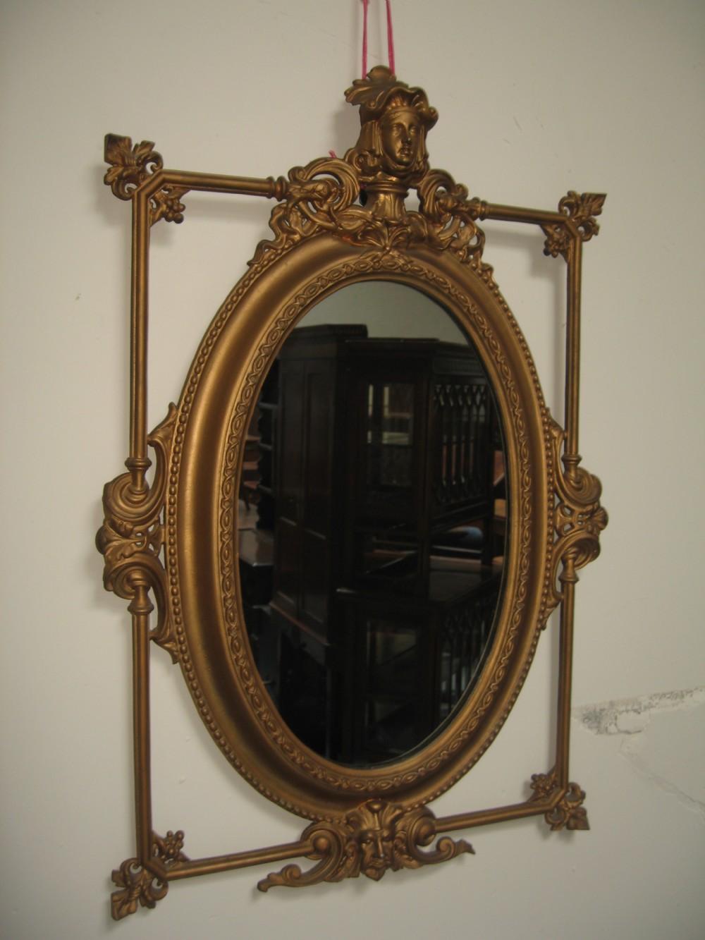 19th century  cast iron wall mirror View V