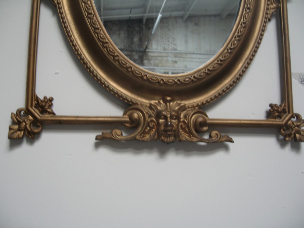 19th century  cast iron wall mirror View VI