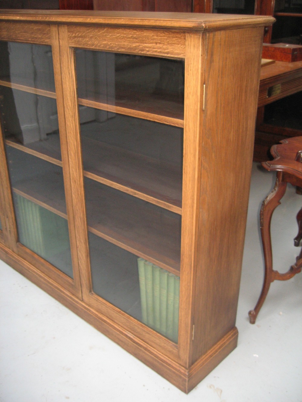 Large light oak  four door bookcase View XI