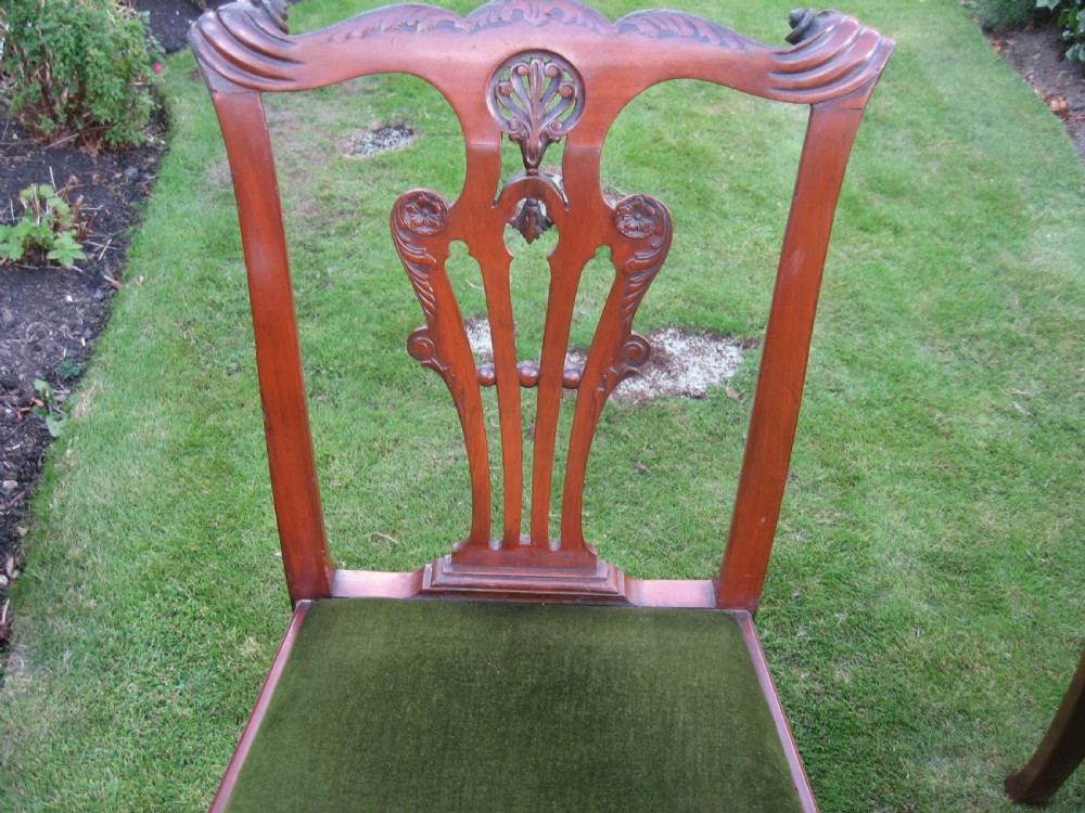 Pair of Chippendale  style mahogany  chairs View III