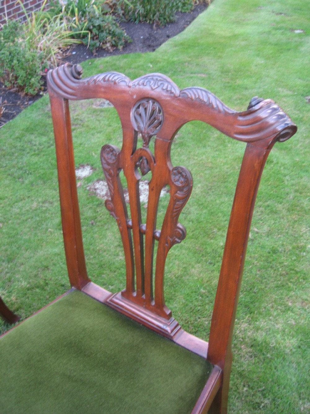 Pair of Chippendale  style mahogany  chairs View IV