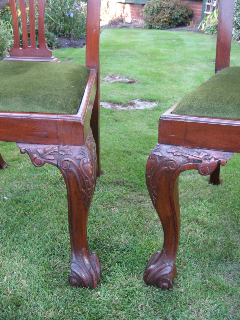 Pair of Chippendale  style mahogany  chairs View VII
