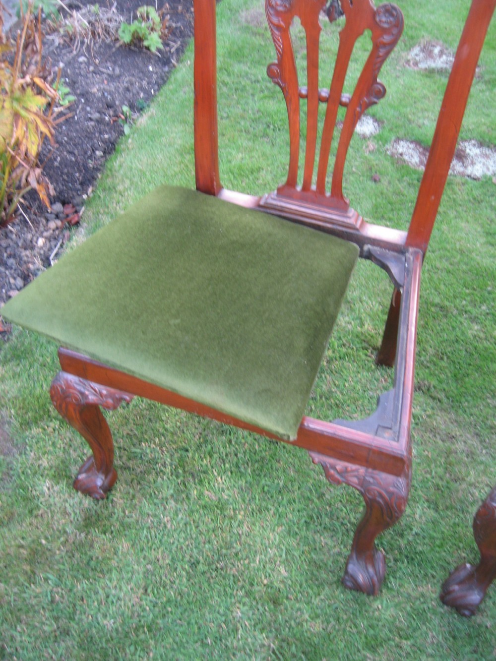 Pair of Chippendale  style mahogany  chairs View VIII