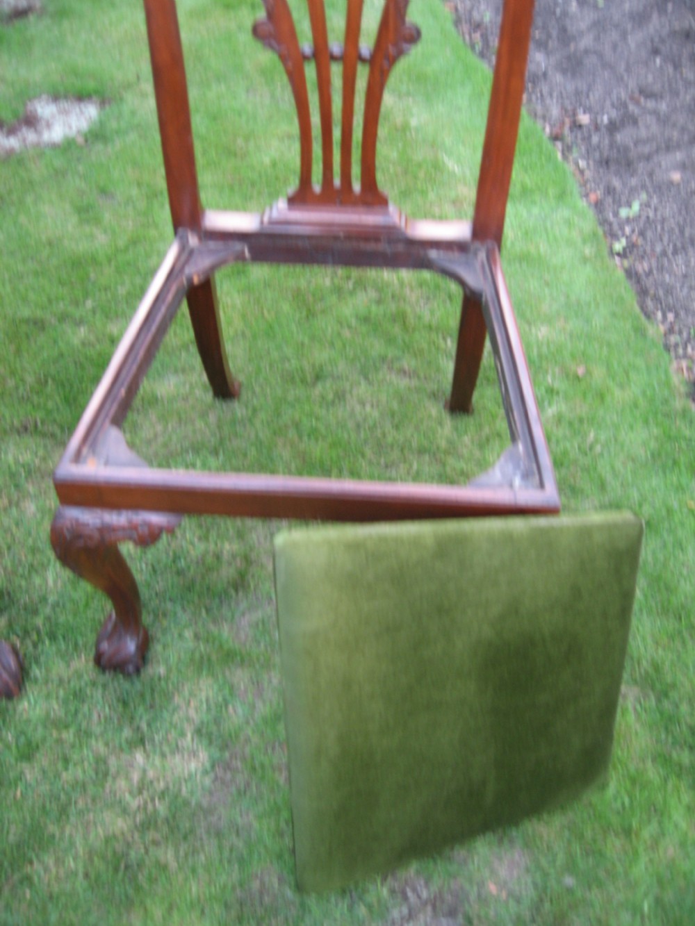 Pair of Chippendale  style mahogany  chairs View IX