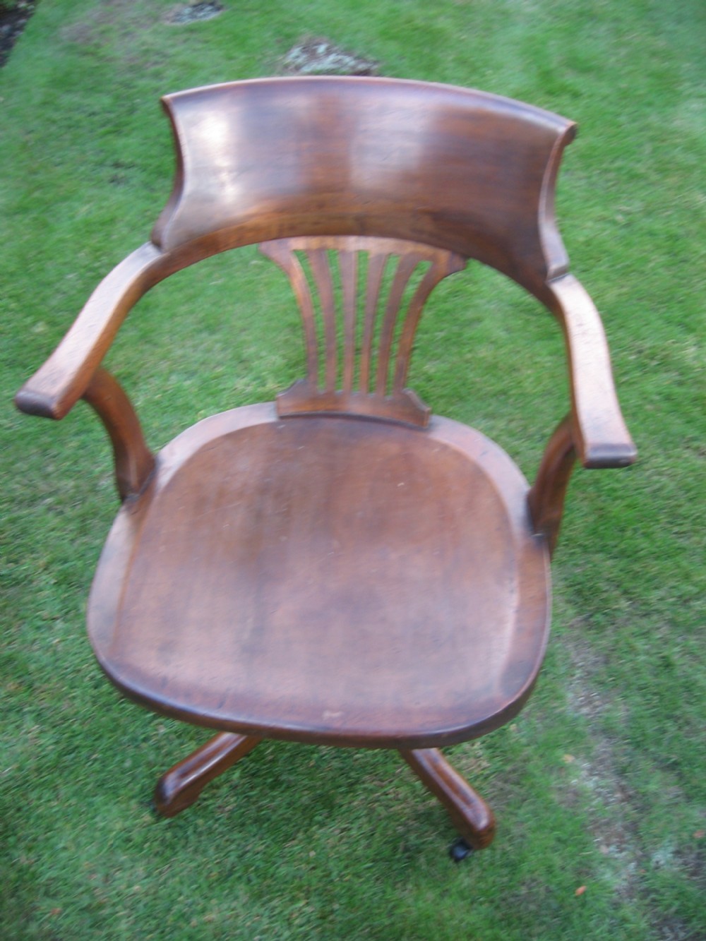 Mahogany  swivel office arm chair View VI