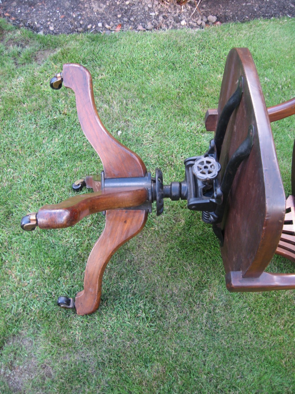 Mahogany  swivel office arm chair View VII