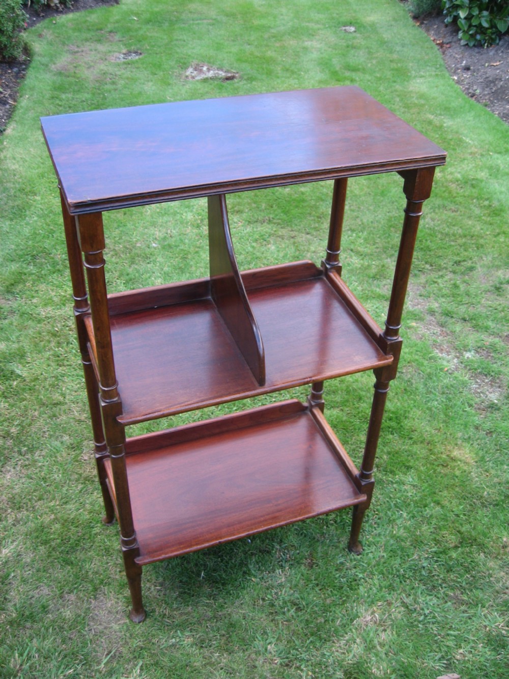 Small mahogany book shelf stand View II