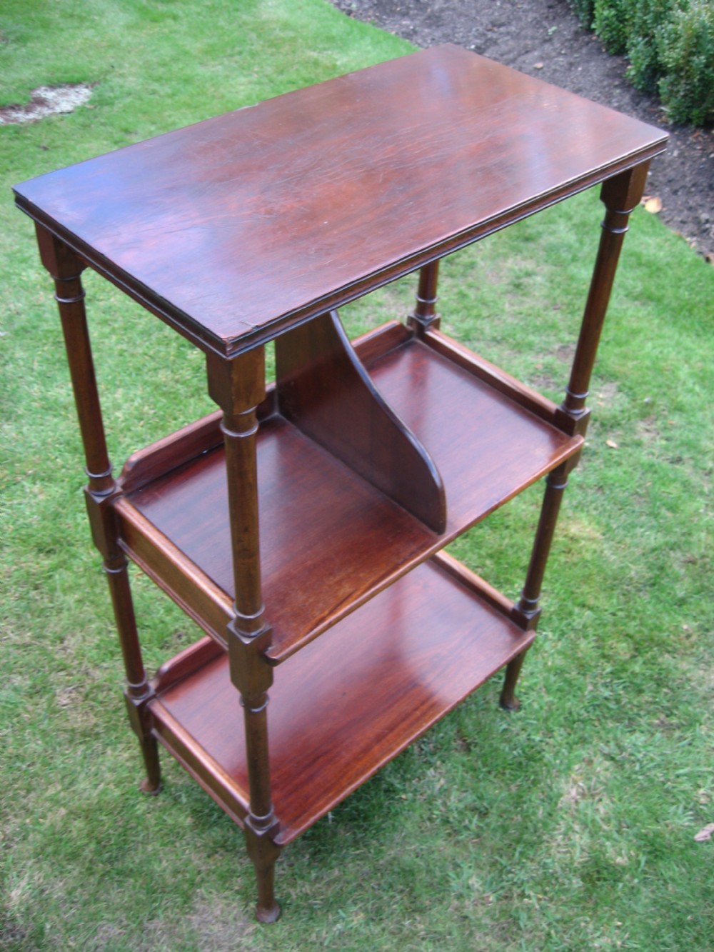 Small mahogany book shelf stand View VI