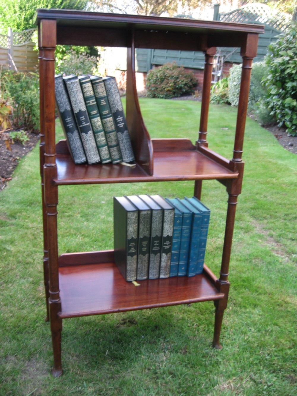 Small mahogany book shelf stand View VII