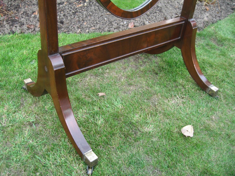 Regency style mahogany cheval  mirror View II