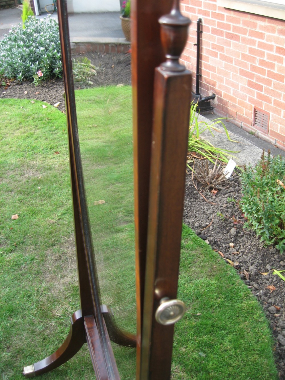 Regency style mahogany cheval  mirror View III