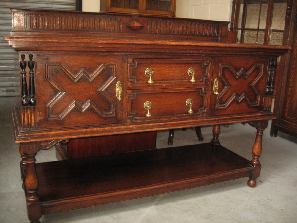 Oak sideboard dresser by Waring and Gillows
