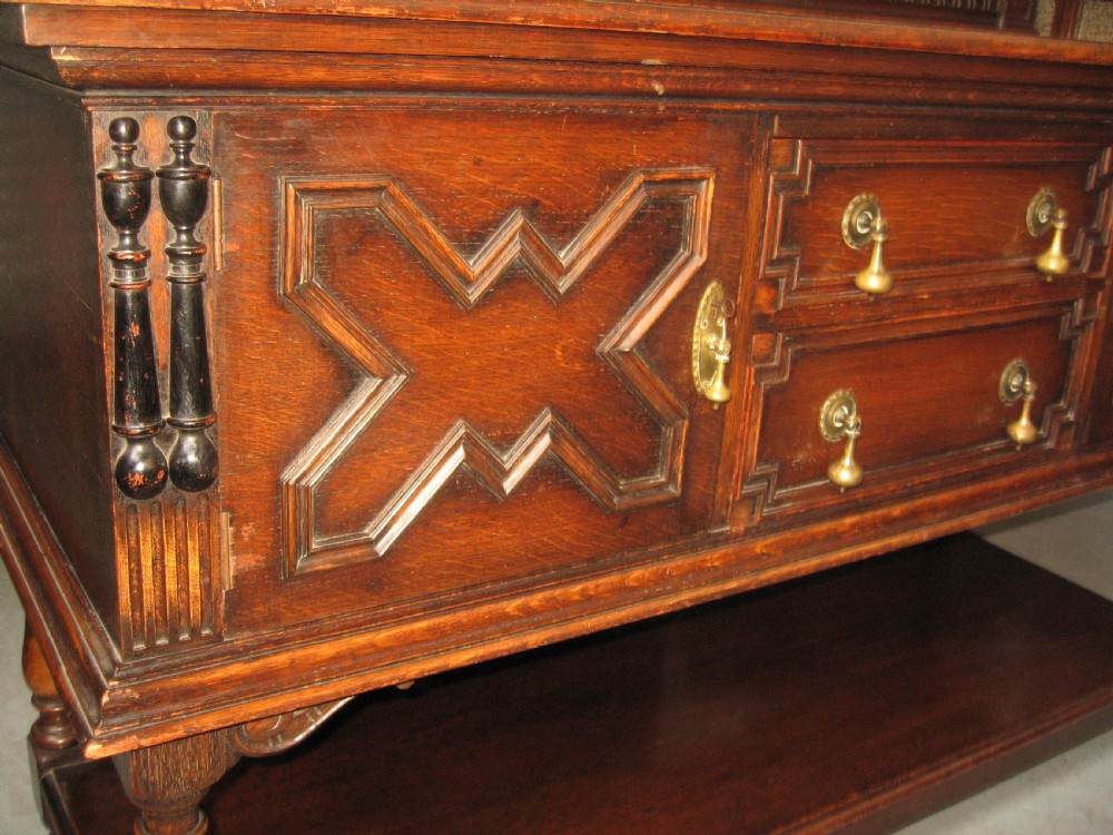 Oak sideboard dresser by Waring and Gillows View II