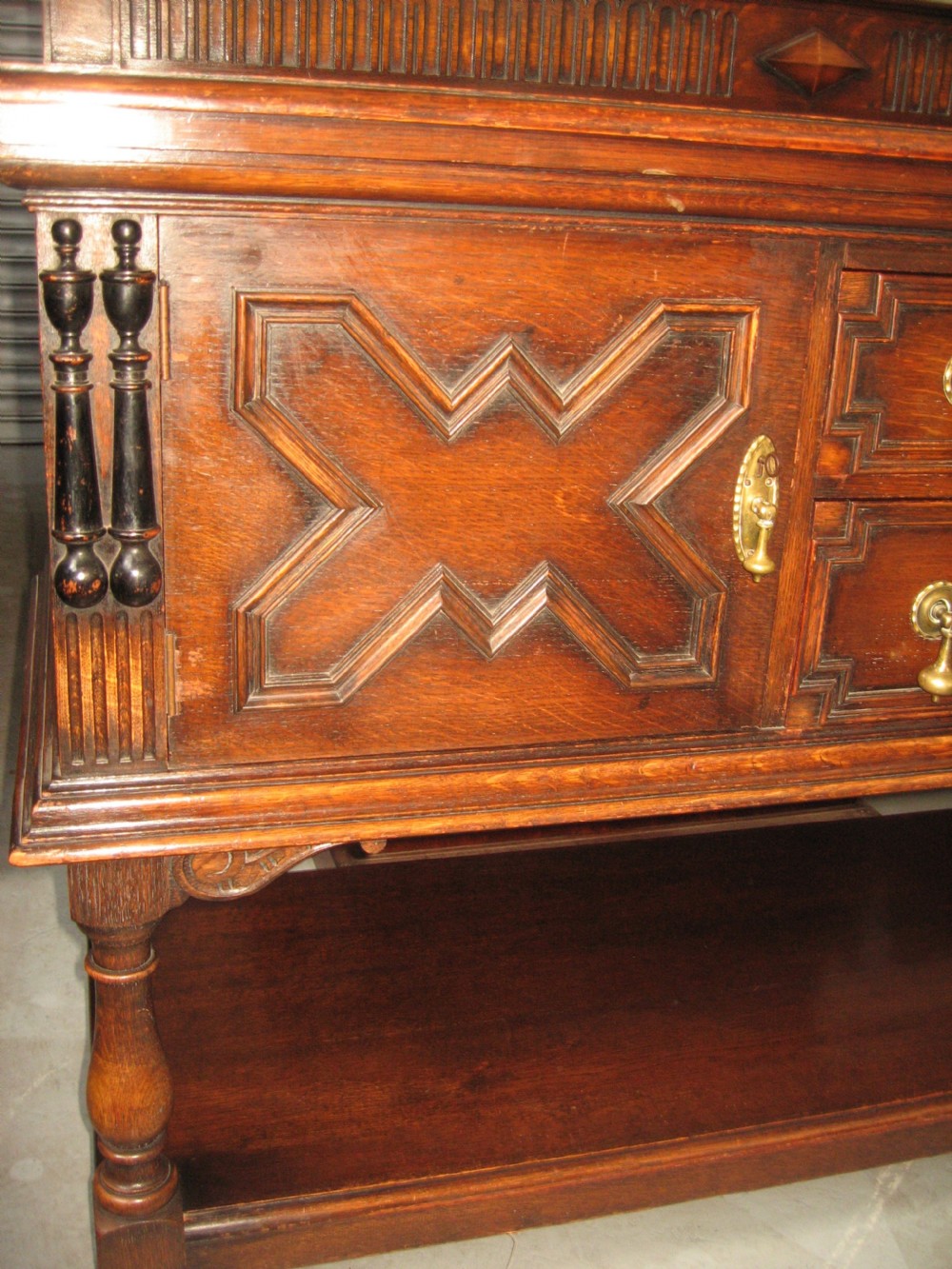 Oak sideboard dresser by Waring and Gillows View III