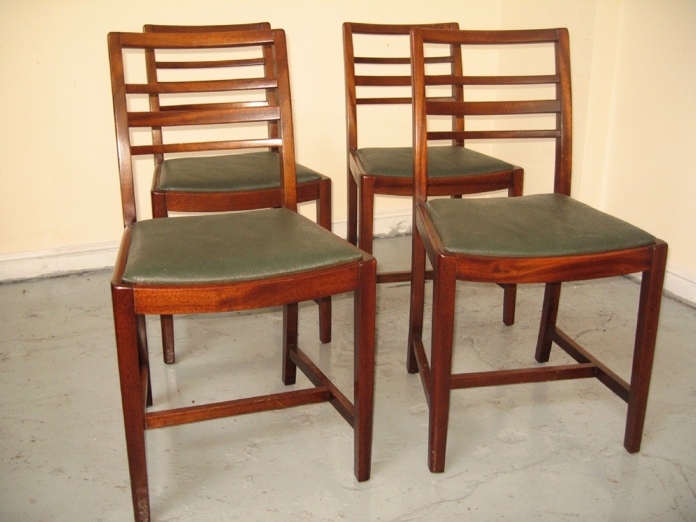 Set of four mahogany dining chairs