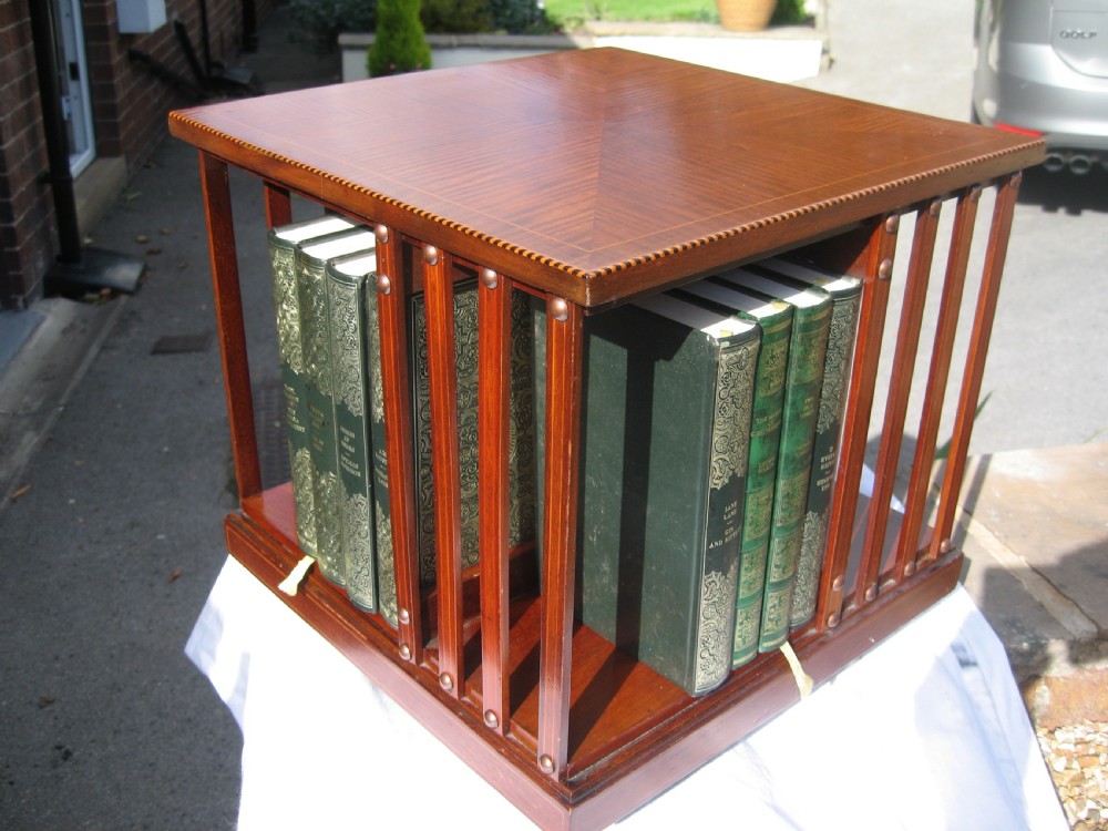 Small size mahogany revolving bookcase