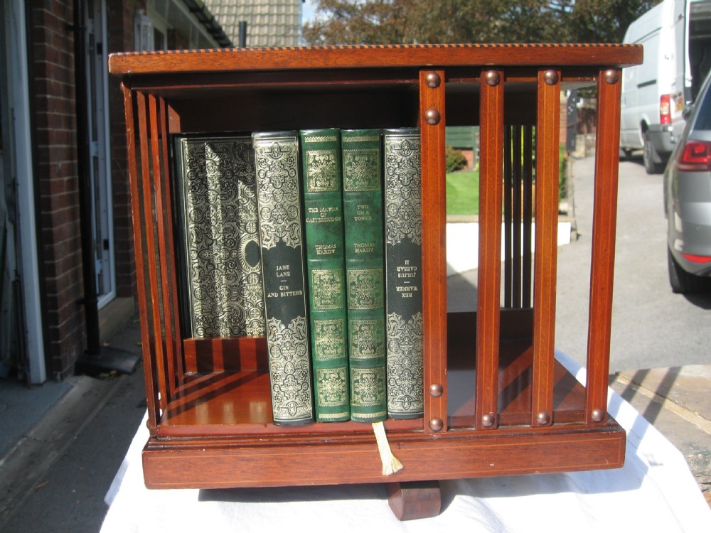 Small size mahogany revolving bookcase View IV