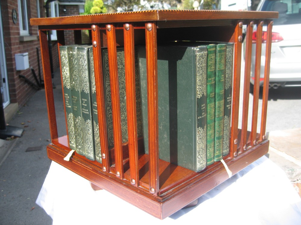 Small size mahogany revolving bookcase View VI