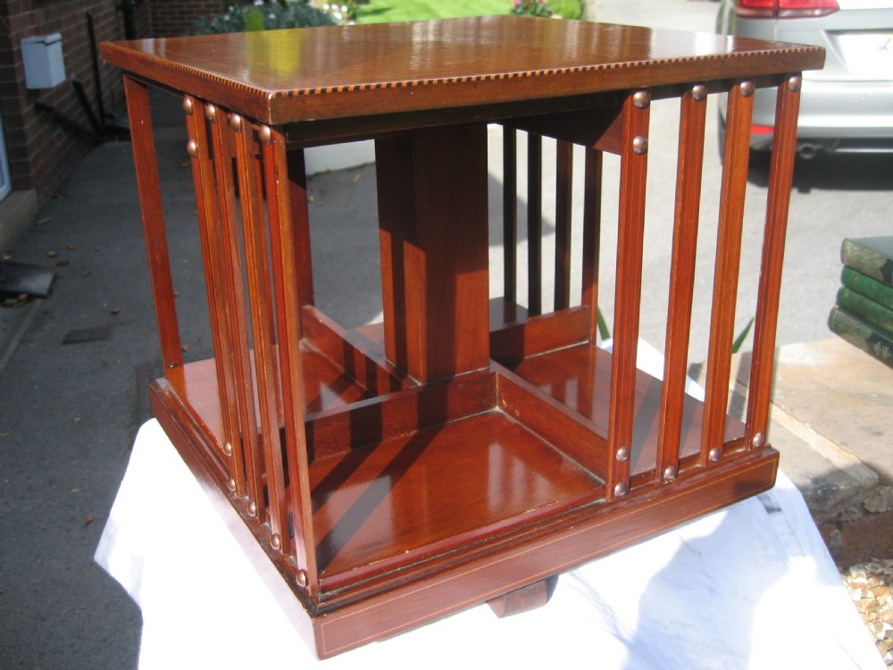 Small size mahogany revolving bookcase View VII