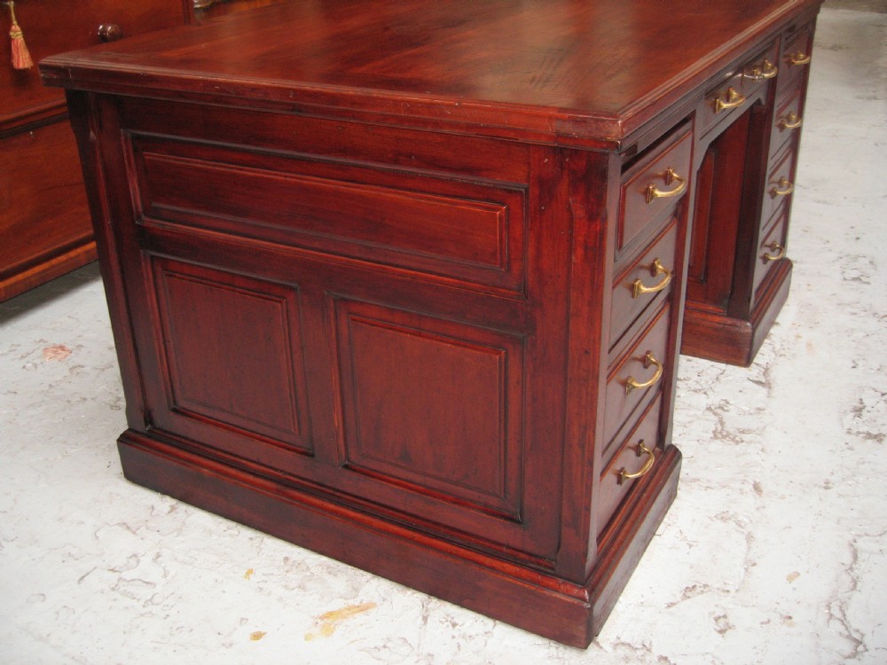 Mahogany knee hole desk View VI