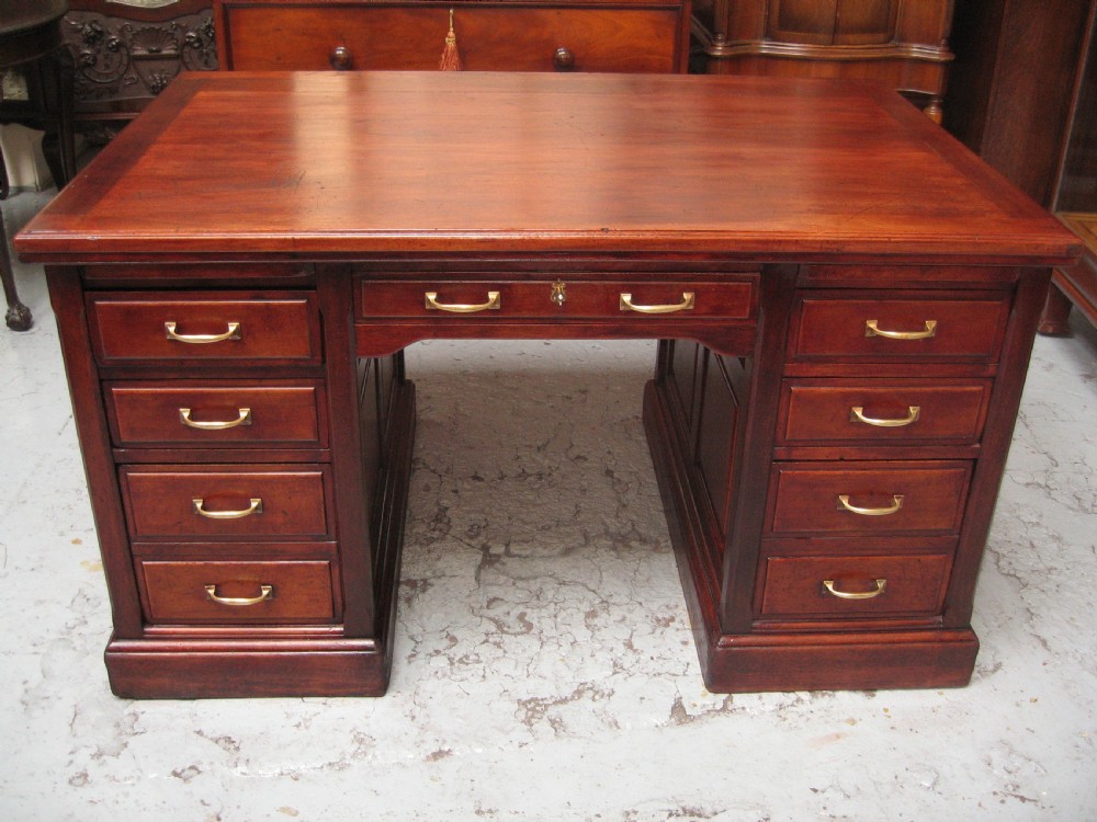 Mahogany knee hole desk View IX