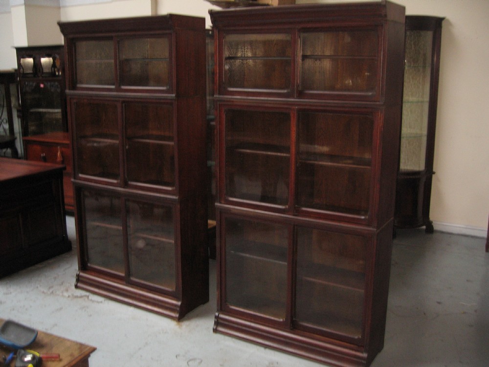 Pair of oak bookcases