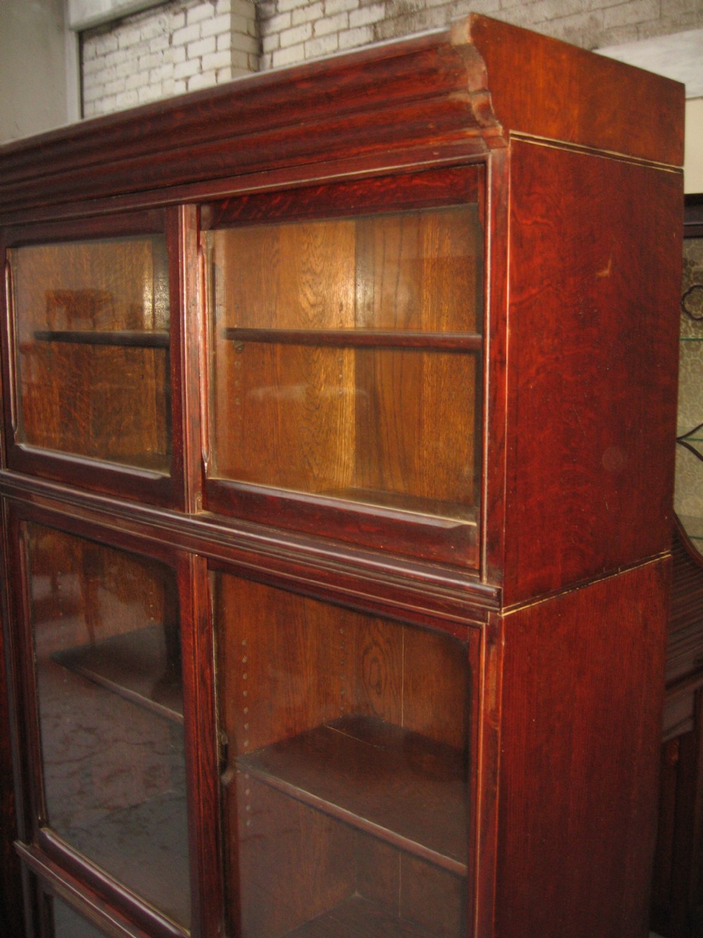 Pair of oak bookcases View II