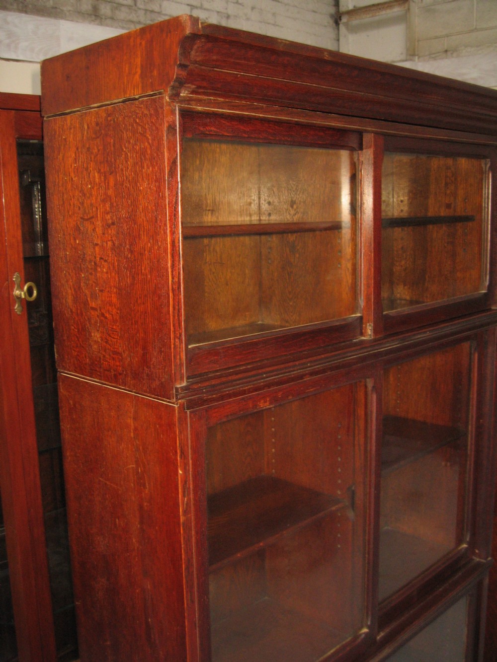 Pair of oak bookcases View III