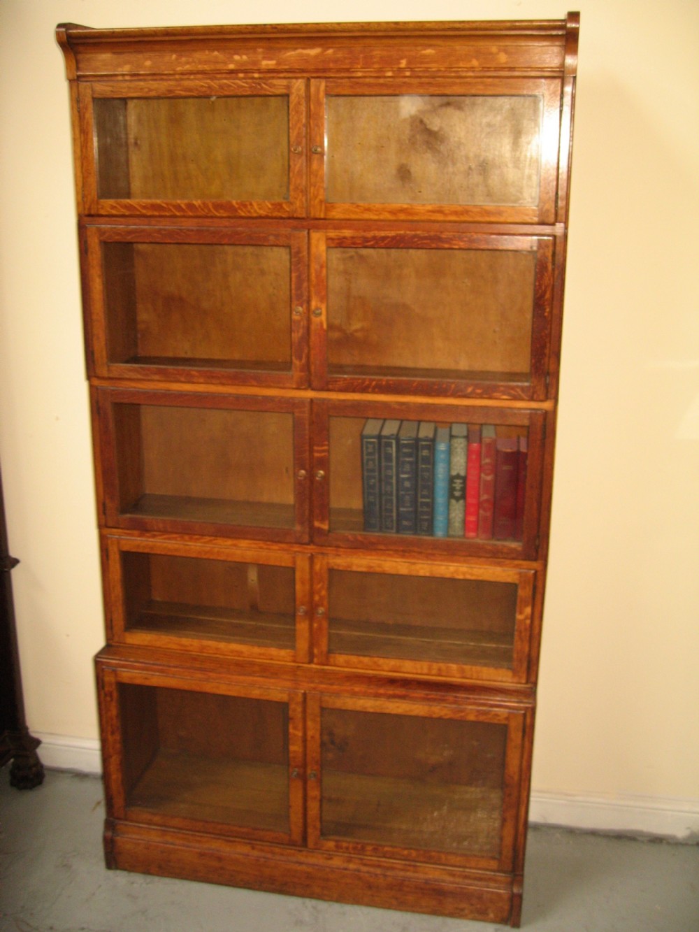 Oak five tier bookcase
