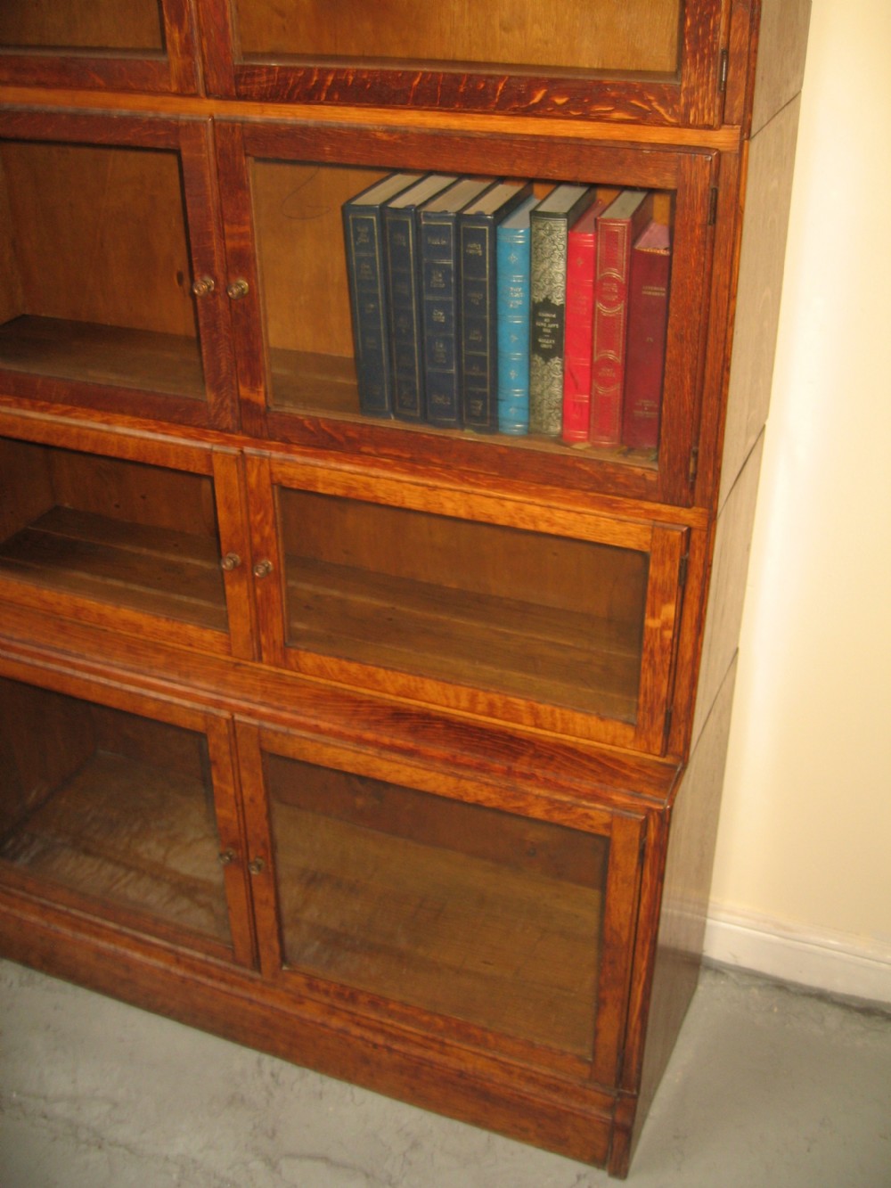 Oak five tier bookcase View VII