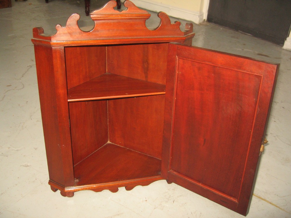 Small mahogany  late Victorian corner cabinet View IV
