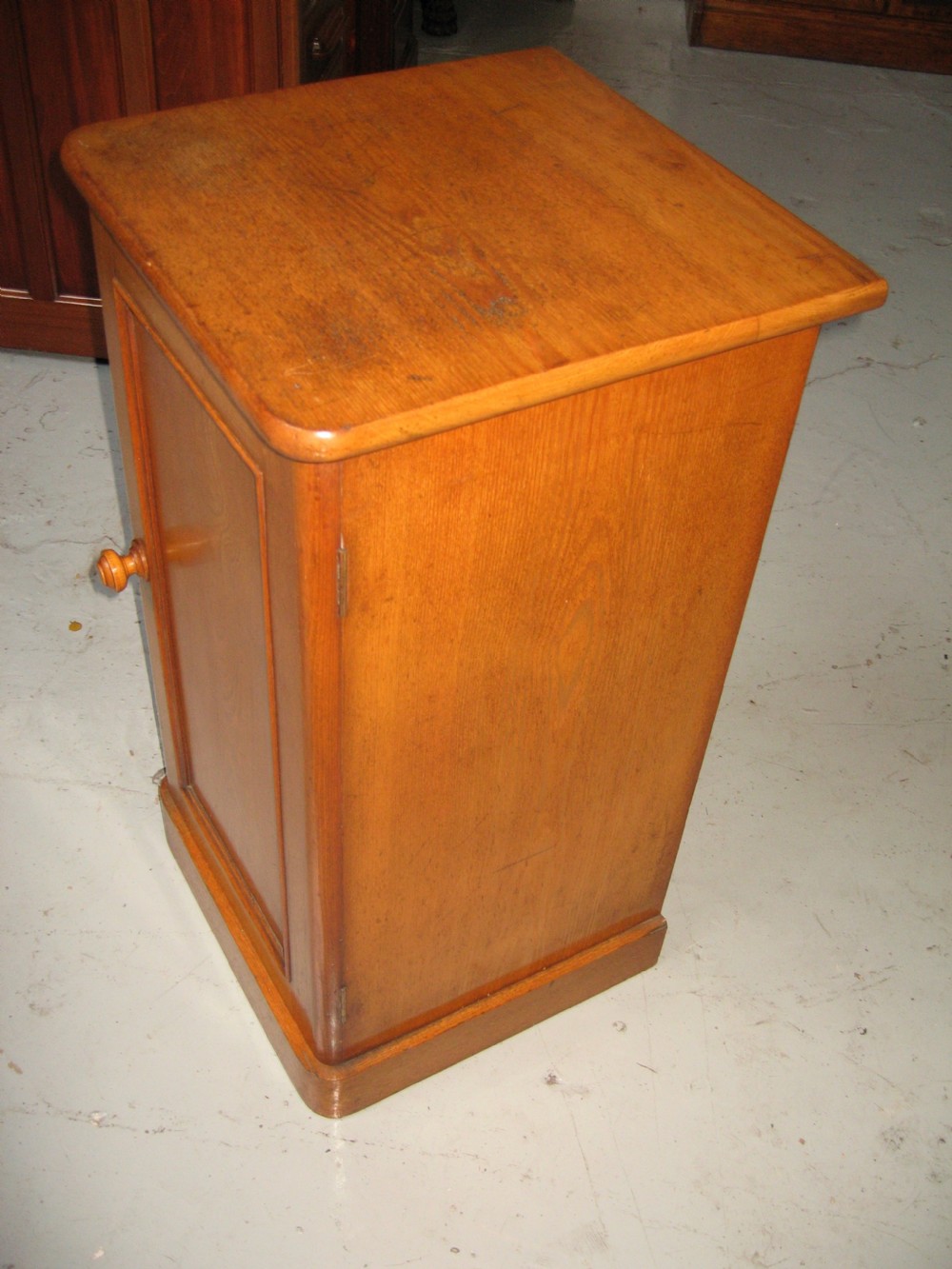 Victorian ash wood bed side cabinet View II
